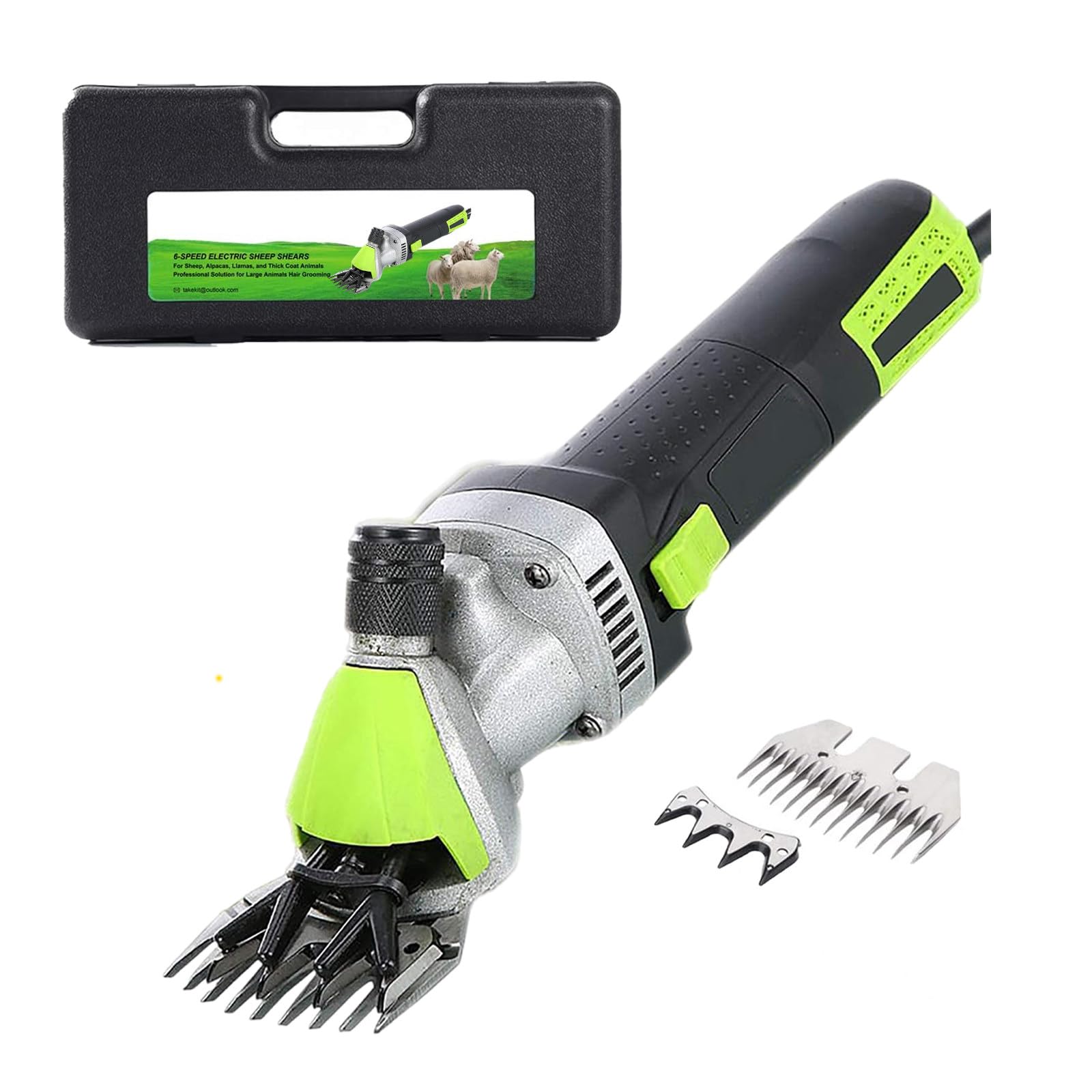 Forbici per Pecore 850w, Tosatrici per Pecore Elettriche Professionali, Kit per Toelettatura del Bestiame da Allevamento A 6 velocità con Lame, Tosatrici per Capre per Carichi Pesanti