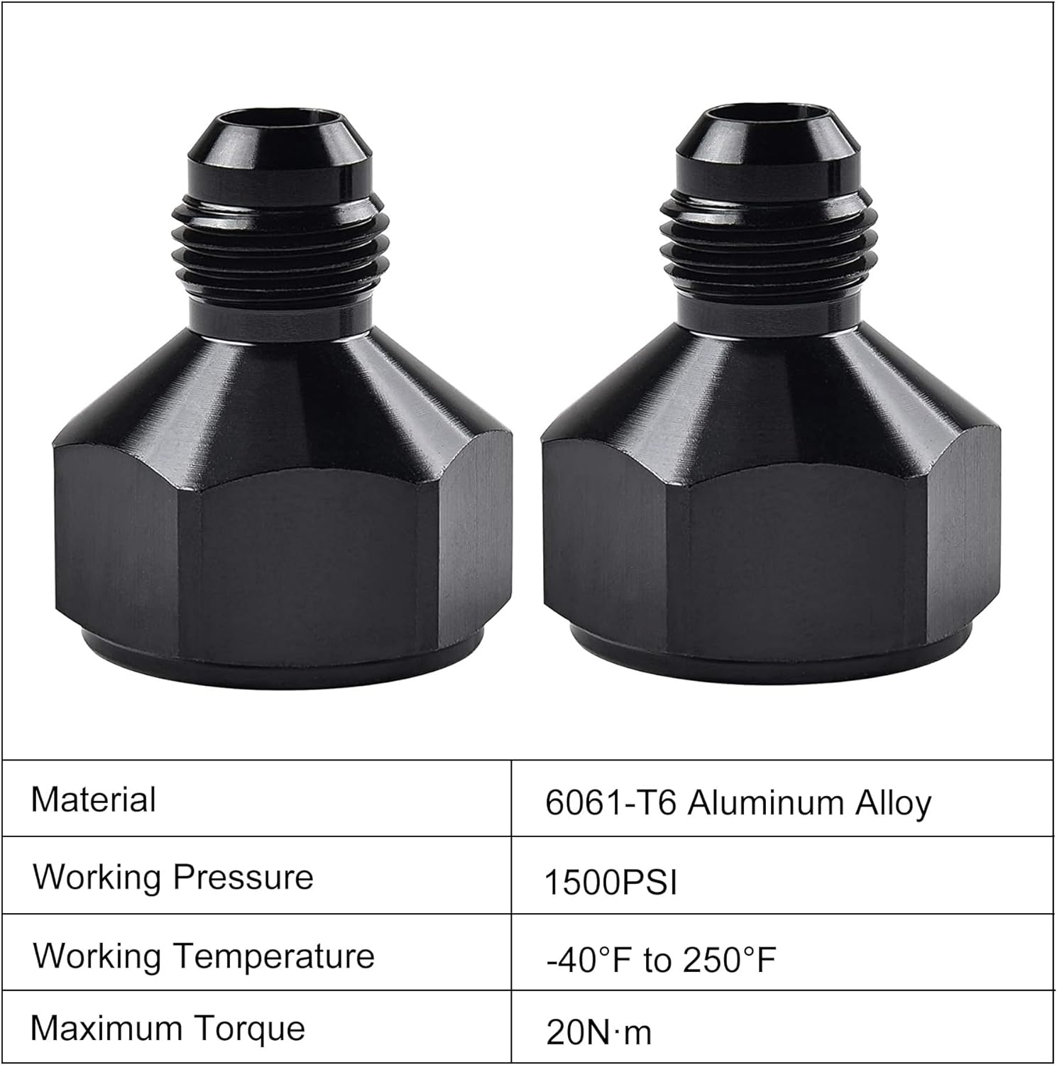 EVIL ENERGY 10AN Female to 6AN Male Flare Reducer Adapter 2PCS