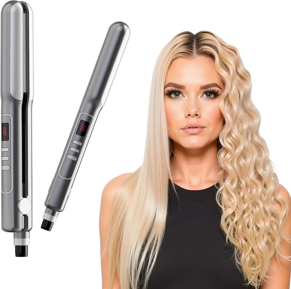 Gat Prancha de Cabelo 2 em 1 – Alisador e Modelador, Bivolt, Compacta e Portátil, Placas de Liga com Revestimento Cerâmico, Aquecimento Rápido, Temperatura Ajustável (Prata)