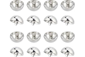 PH PandaHall About 20Pcs 2cm Half Round Alloy Buttons for Coats Suits Blazers