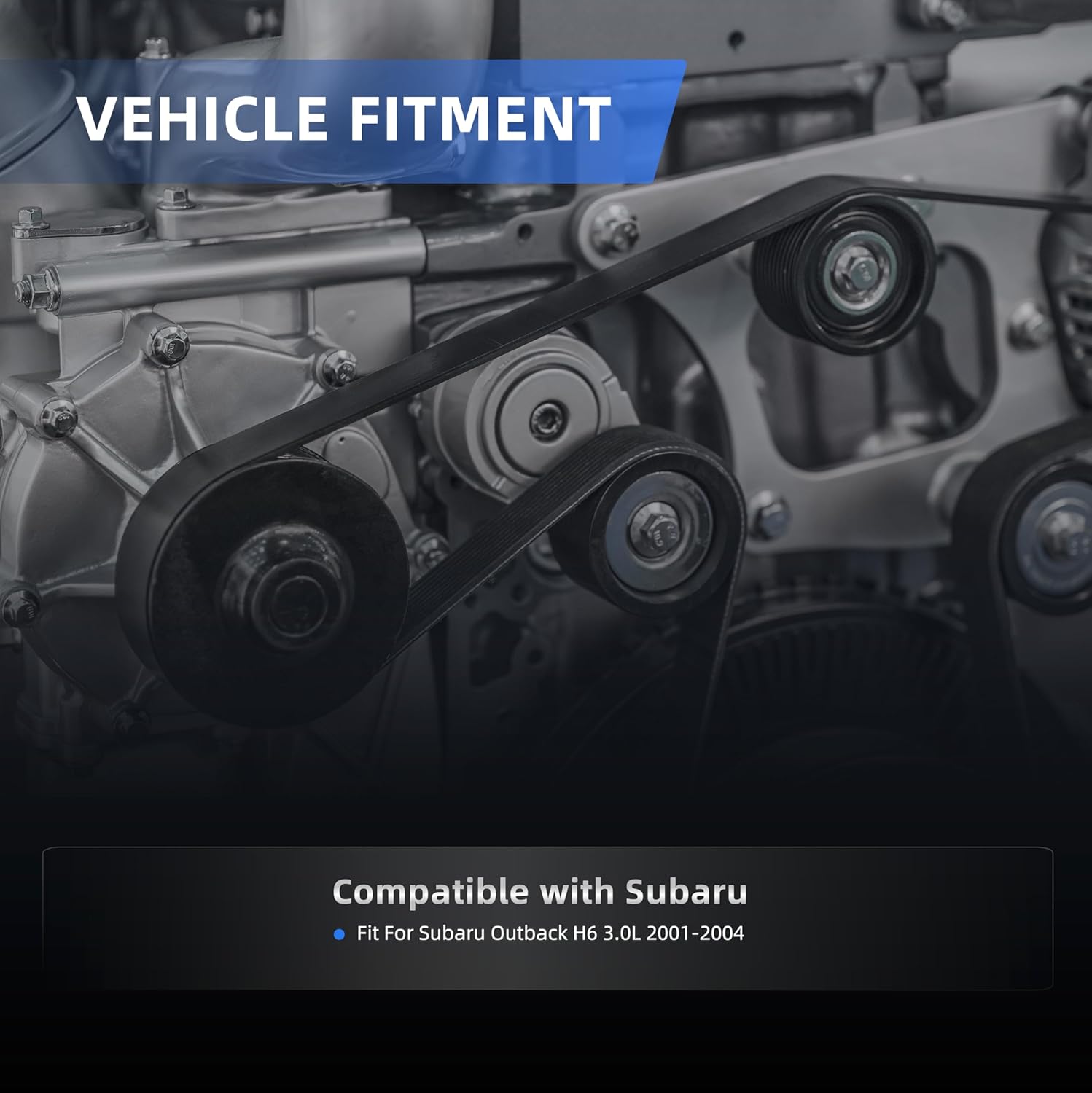 Belt Tensioner Serpentine Belt Idler Pulley Kit for Subaru Outback H6 3.0L 2001-2004, 38489, 23769AA000, 23769AA001, 23769AA002, 36330, 23770AA020, 419-693, 45926, 50024, 900558, 900558A