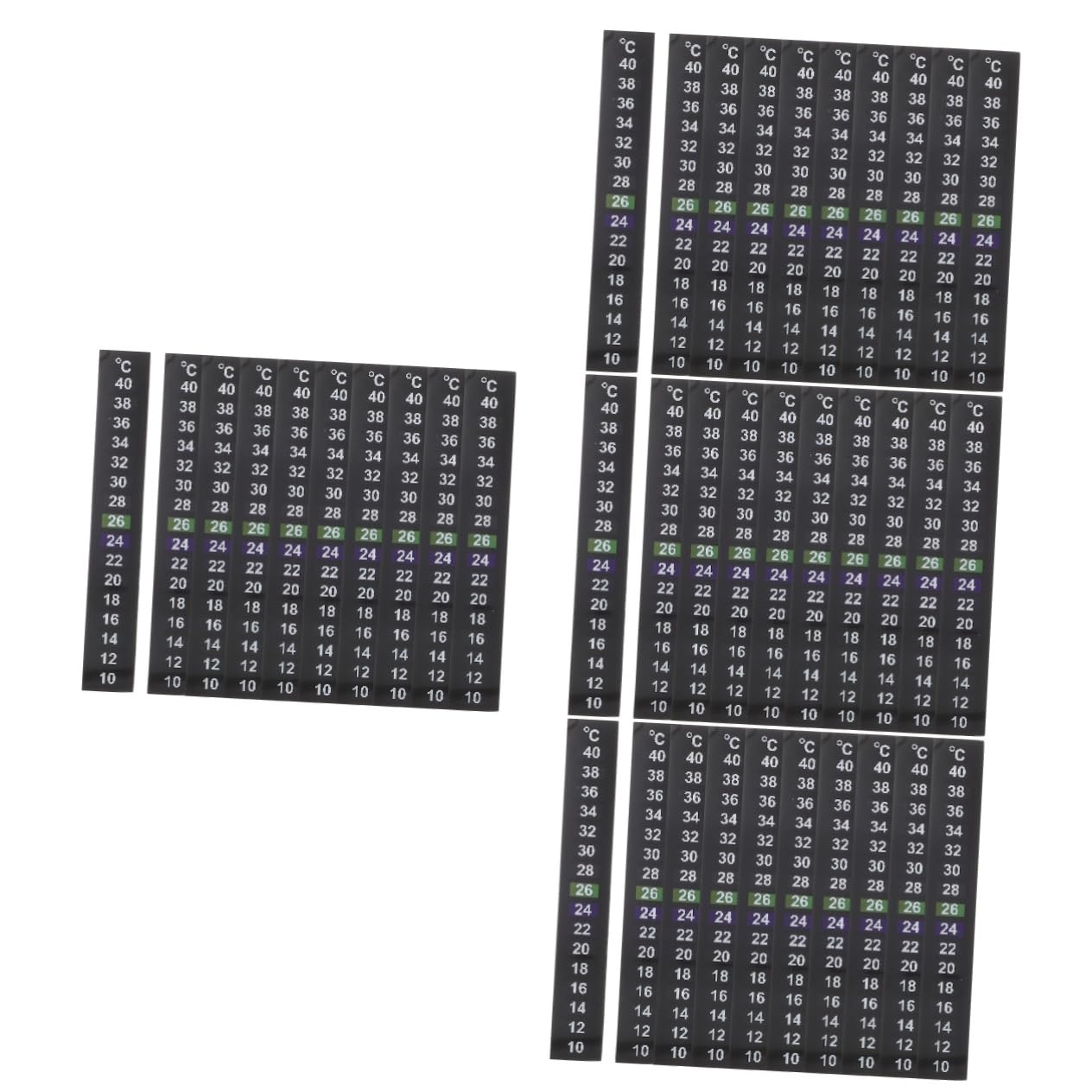 Yardwe 40pcs Aquarium Thermometer Stickers Temperature Strips Adhesive Liquid Fish Tank Thermometers Safe and Practical for Brewing and Aquatic Use