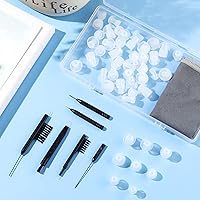 Vista 3 de 48 Pieces Hearing Aid Tips Hearing Aid Domes Universal Domes for Earbud Tip Replacement, BTE Sound Amplifier Accessories and 7 Pieces Cleaning Tools
