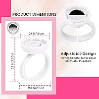 Vista 2 de 200 anillos de pegamento para extensiones de pestañas, soporte de anillo de extensión de pestañas, suministros técnicos profesionales, ajustables