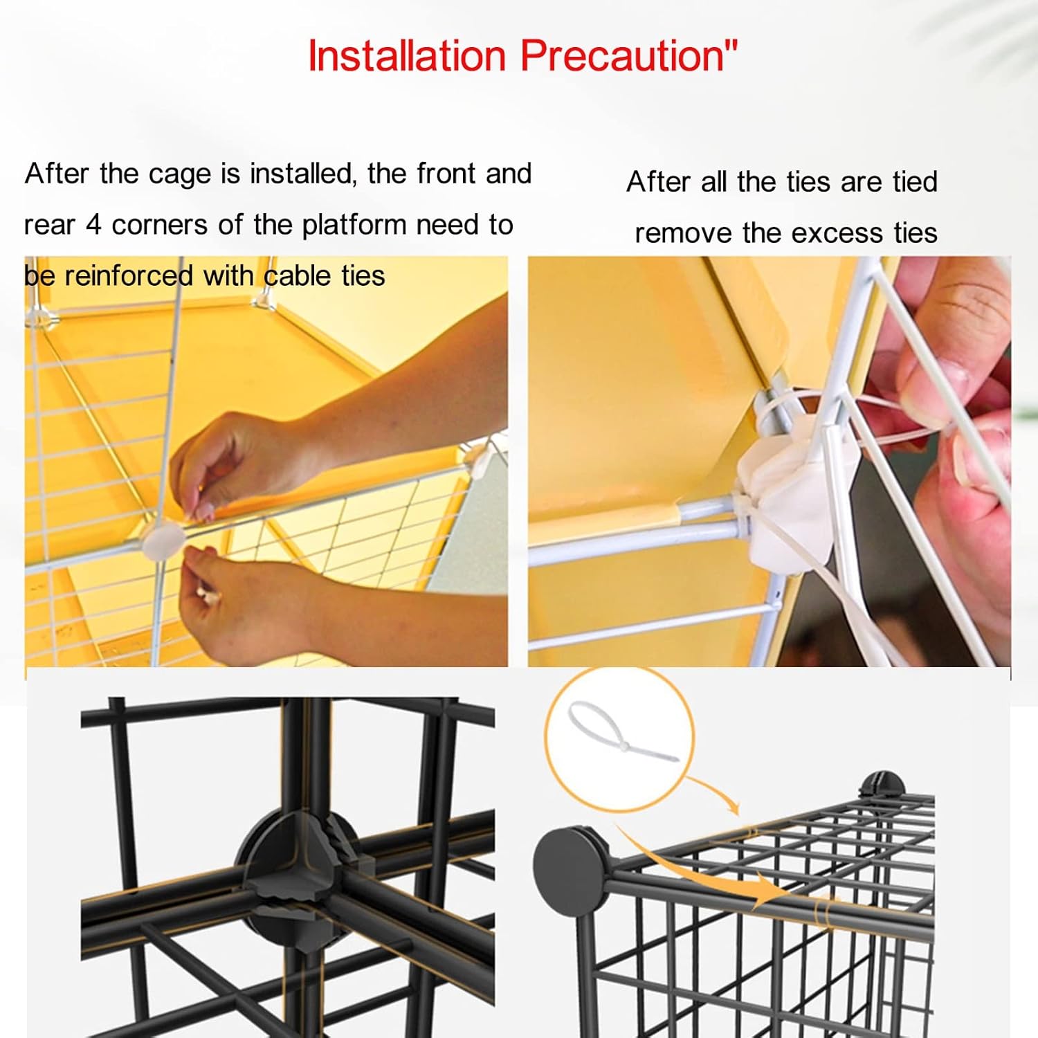 Large Cat Cage,Cat Enclosures Indoor,Pet Cages for Cats,Dog Cage Hd Cat Cage Indoor Cat Enclosures DIY Design Black Kitten Playpen for Pet Puppies Ferret Rabbit Hedgehog,105 * 90 * 75cm