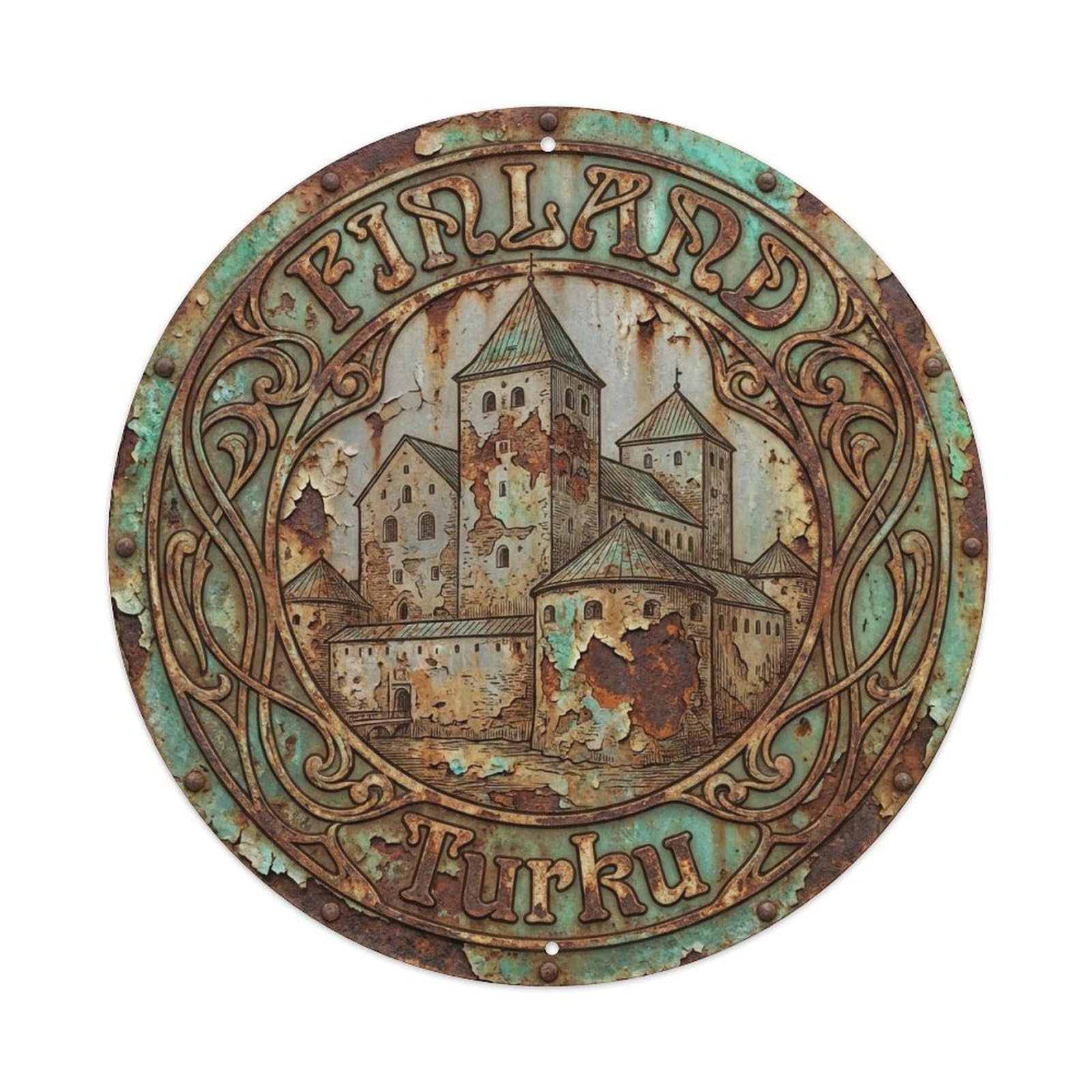 Vintage Travel Finland Retro Vintage Metal Tin Sign Plaque