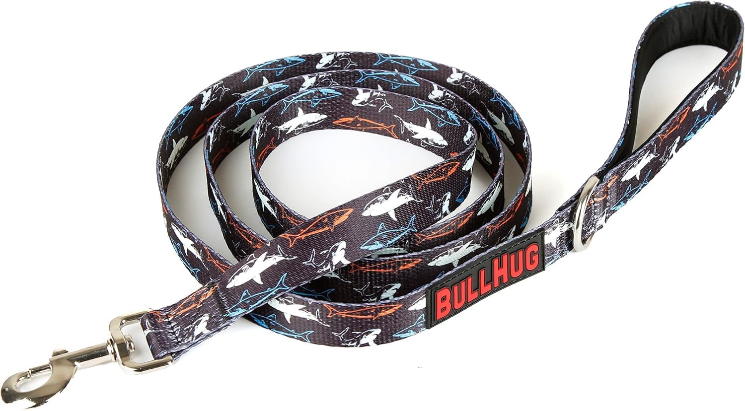 BULLHUG 6 FT Bulldog Leash with Padded Handle. Perfect for Bulldogs, French Bulldogs, Pugs & All Breeds. Leashes for Walking, Training Lead for Bulldogs (Donut)