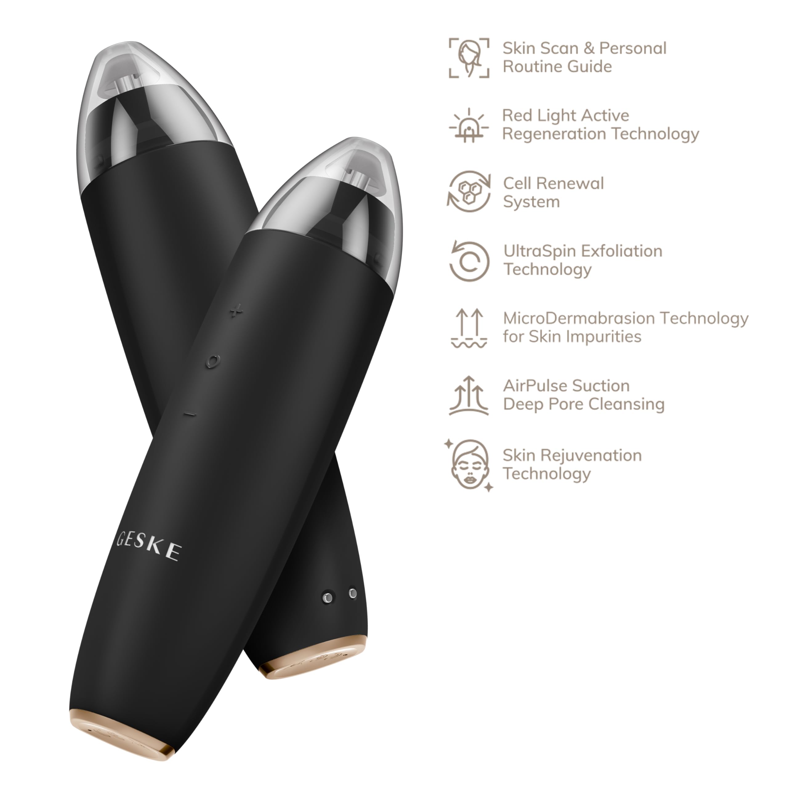 GESKE | SmartAppGuided™ MicroDermabrasion Blackhead Remover | 7 in 1 Mitesserentferner | Elektrischer Porenreiniger | Innovativer Vakuumsauger | Beauty Tools | Hautreinigungsgerät | Skincare Device