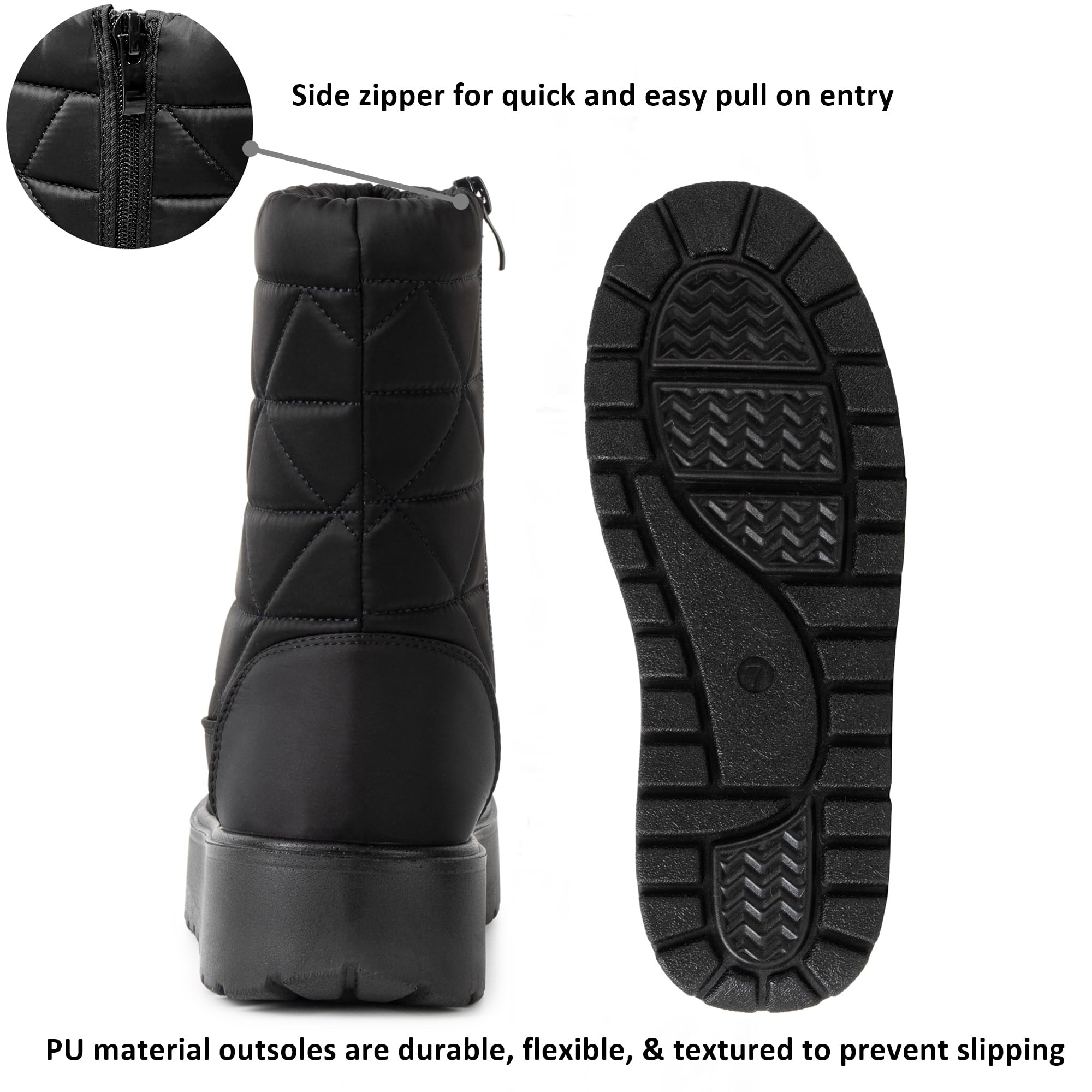 Alpine Swiss Zoey Damen-Winterstiefel, wasserdicht, mit Kunstfell gefüttert