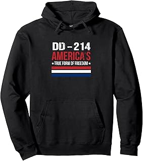 DD-214 Americas True Form Of Freedom Military Pullover Hoodie