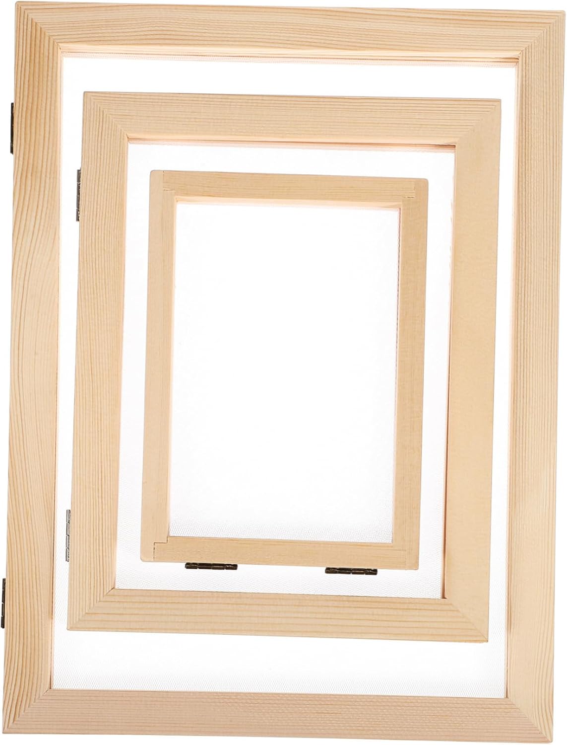 3pcs Wooden Paper Making Screens DIY Paper Crafting Frame Screen for Crafts
