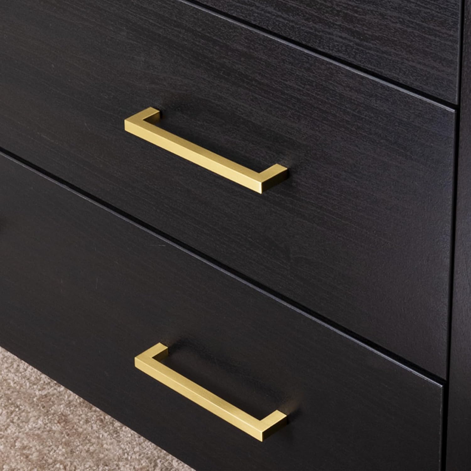 SYZOW 6pcs Kitchen Cabinet Handle Gold, Kitchen Furniture Handle, Furniture Drawer Handle Center 128mm