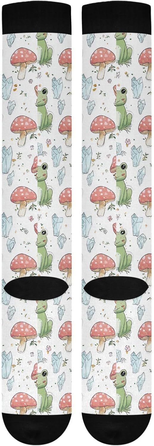 Wusikd Cow Milk Compression Socks for Women and Men Circulation Cow Print Long Socks for Athletic Running 2 - Image 9