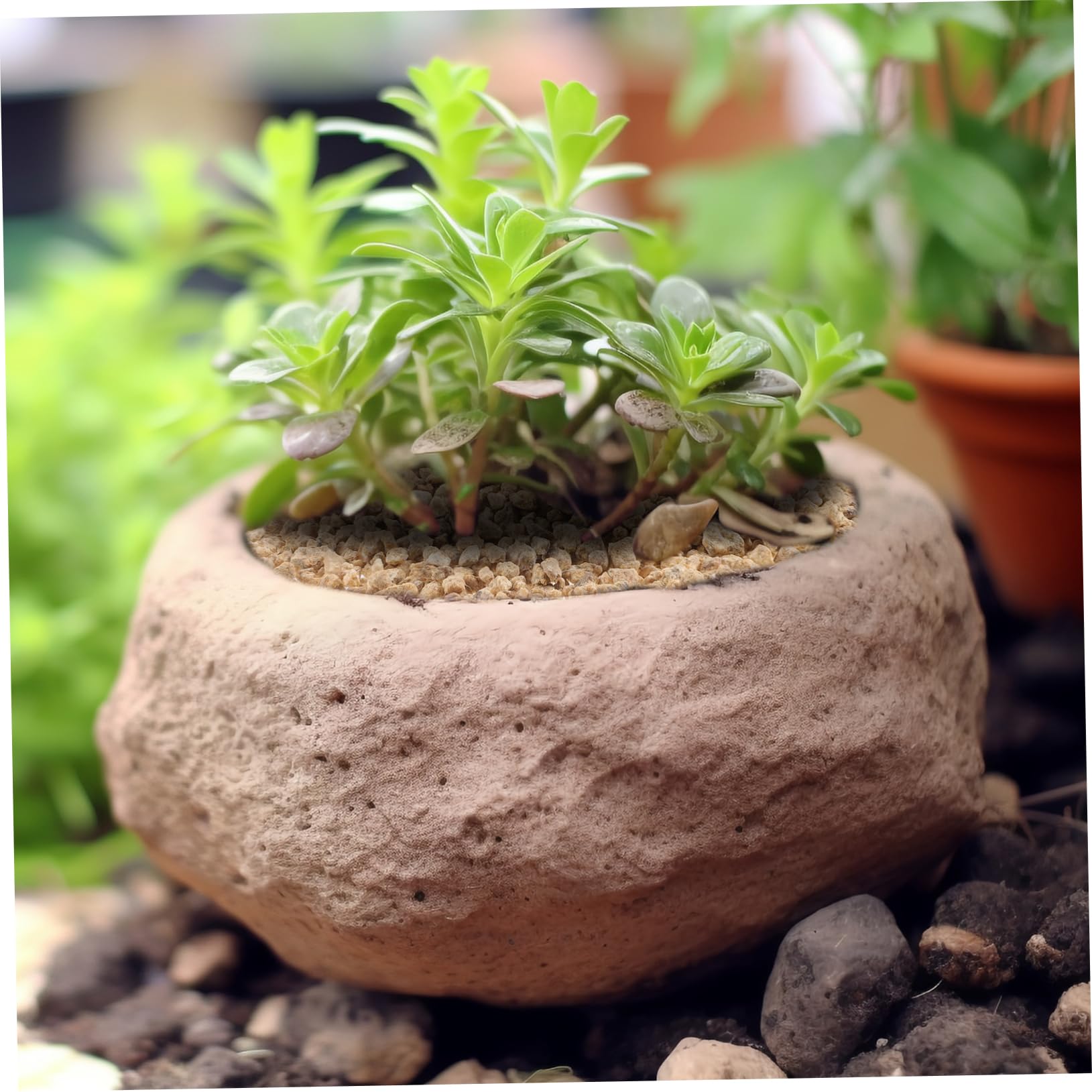Toyvian Maifanit Stein für Aquarien, Natürliche Steine, 5 Beutel | 300 G Je Beutel, Geeignet für Süß und Salzwasser, für Pflanzen und Bonsai