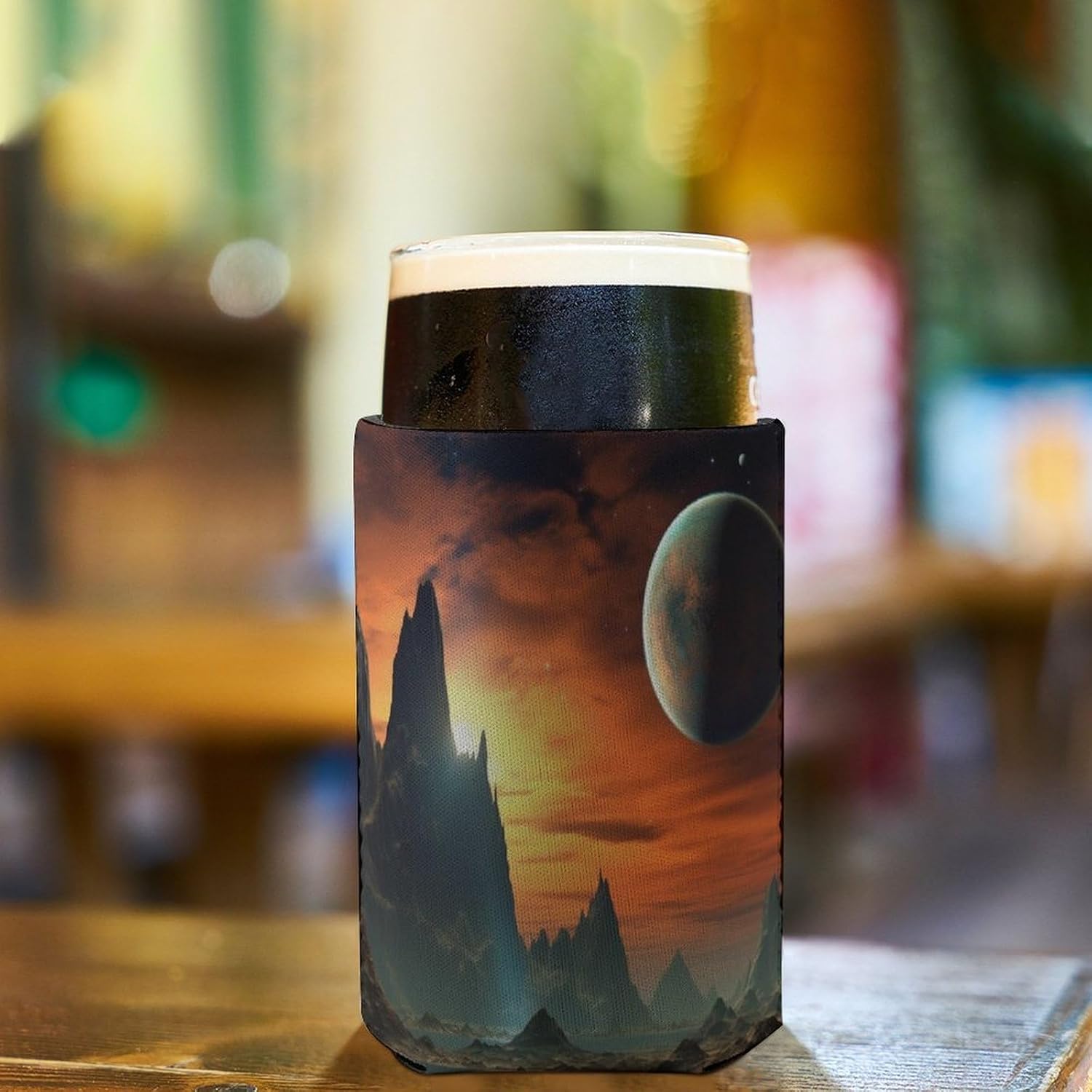 Insulated Neoprene Beauty Planet Coffee Cup Sleeve for Drinks image 5