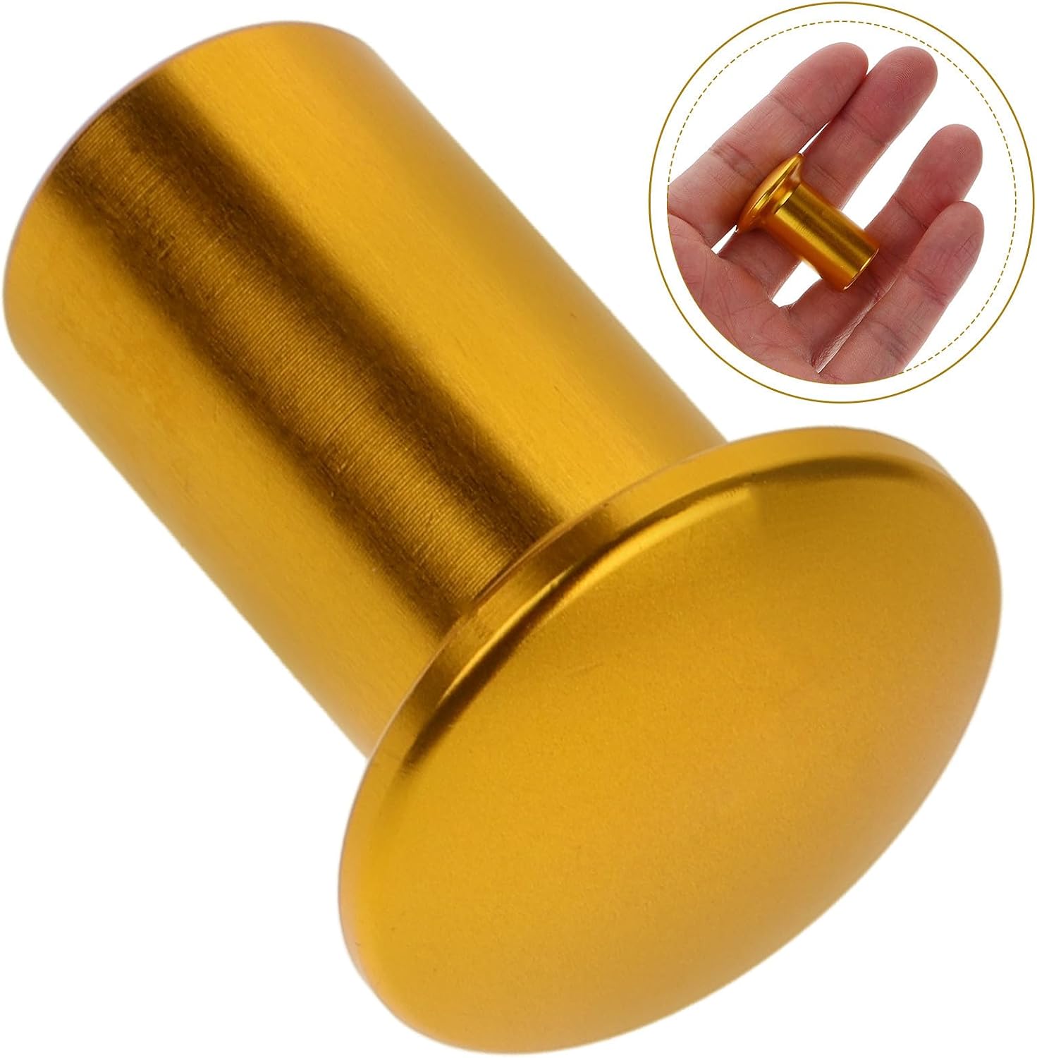 Automotive Handbrake Button Cover Aluminum Alloy Drift Turn Lever Knob Tip Car Interior Supply Gold Parking Brake Lever Replacement Accessory for Universal Models