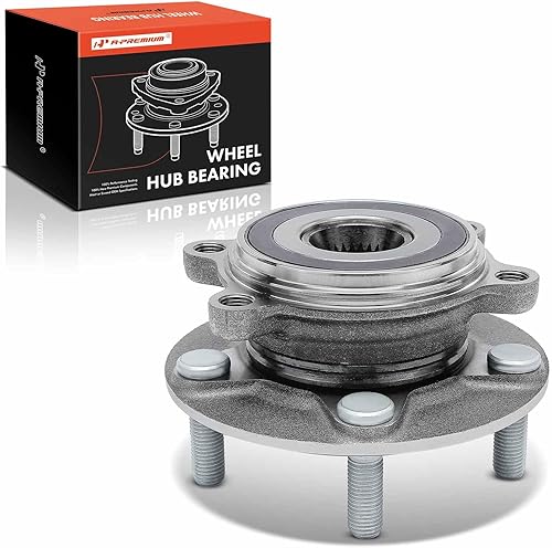 A-Premium Cojinete de rueda delantera y conjunto de cubo con 5 lengüetas compatible con Mazda 3 2014-2018, 3 Sport 2014-2018, CX-3 2016-2021
