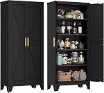 Farmhouse - Style 65 - inch Metal TV Stand: Entertainment Center with Locker, Barn - Style Doors, Adjustable Partition. Medieval Modern Media Console Table for Living Room & Bedroom (White)