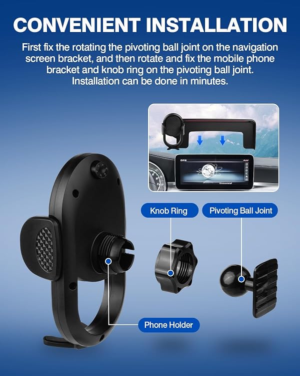 Autorder Car Phone Holder for 2019-2022 Mercedes-Benz C-Class/GLC/2021 2022 V-Class Accessories Phone Mount 10.25" Screen Cell Phone Automobile Cradles Hands-Free 360 Degree Rotation by Autorder - Image 7