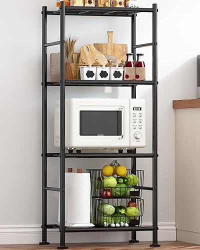 Miniatura 15 de Estantes de almacenamiento - Organizador de estantes de 5 niveles, estantería de garaje resistente con patas niveladoras, organizador de estantes de