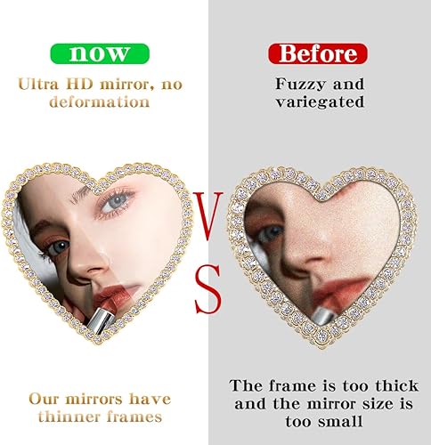 Miniatura 3 de Espejo de maquillaje brillante para funda de teléfono, diseño delgado calcomanía de espejo acrílico para pegar en la parte posterior del dije del