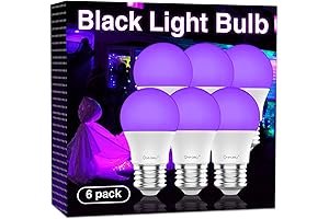 Onforu A19 Black Light LED Bulbs 6 Pack - 120W