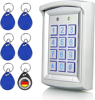 MATHFEL Smart Lock Elektronisches Türschloss für Haustür - Wetterfestes Codeschloss mit RFID, IP66, 2 Relais - Türöffner mit Code, Smartes Türschloss, Automatisches Türschloss