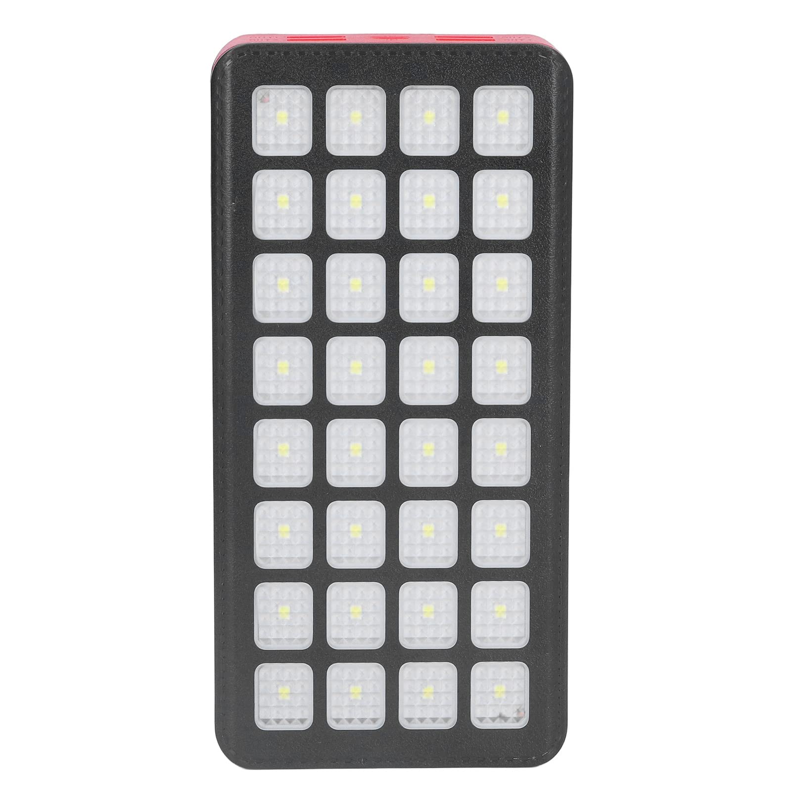 Cocoarm Banque d'énergie Solaire Chargeur Portable Batterie Externe 30000 MAh Batterie Polymère 4 Ports USB 32 Lumière LED Double Entrée pour Camping Randonnée Voyage Utilisation d'urgence