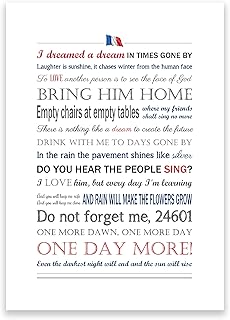 Les Miserables Quotes Print, Musical Lyrics Wall Art, Fan Gift Picture, Unframed Poster, (A4 (21 x 29.7cm))