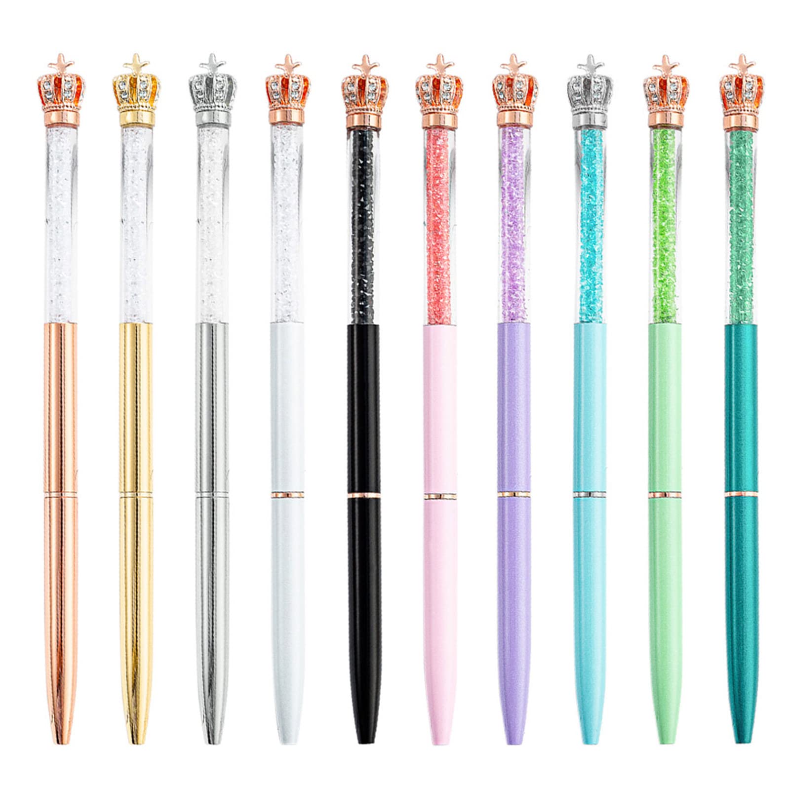 Fashion Ballpoint Pen Metal Pen Fancy Retractable Pen For Women Men School Office Black Smooth Writing Glitter Ballpoint — view 4