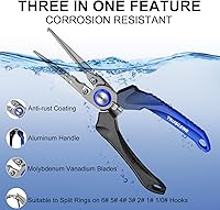 Vista 2 de TRUSCEND Lockable Handy Fishing Pliers with Innovative Ergonomic Handle, Saltwater Corrosion Resistant Teflon Coated Fishing Tool, Multi-Function