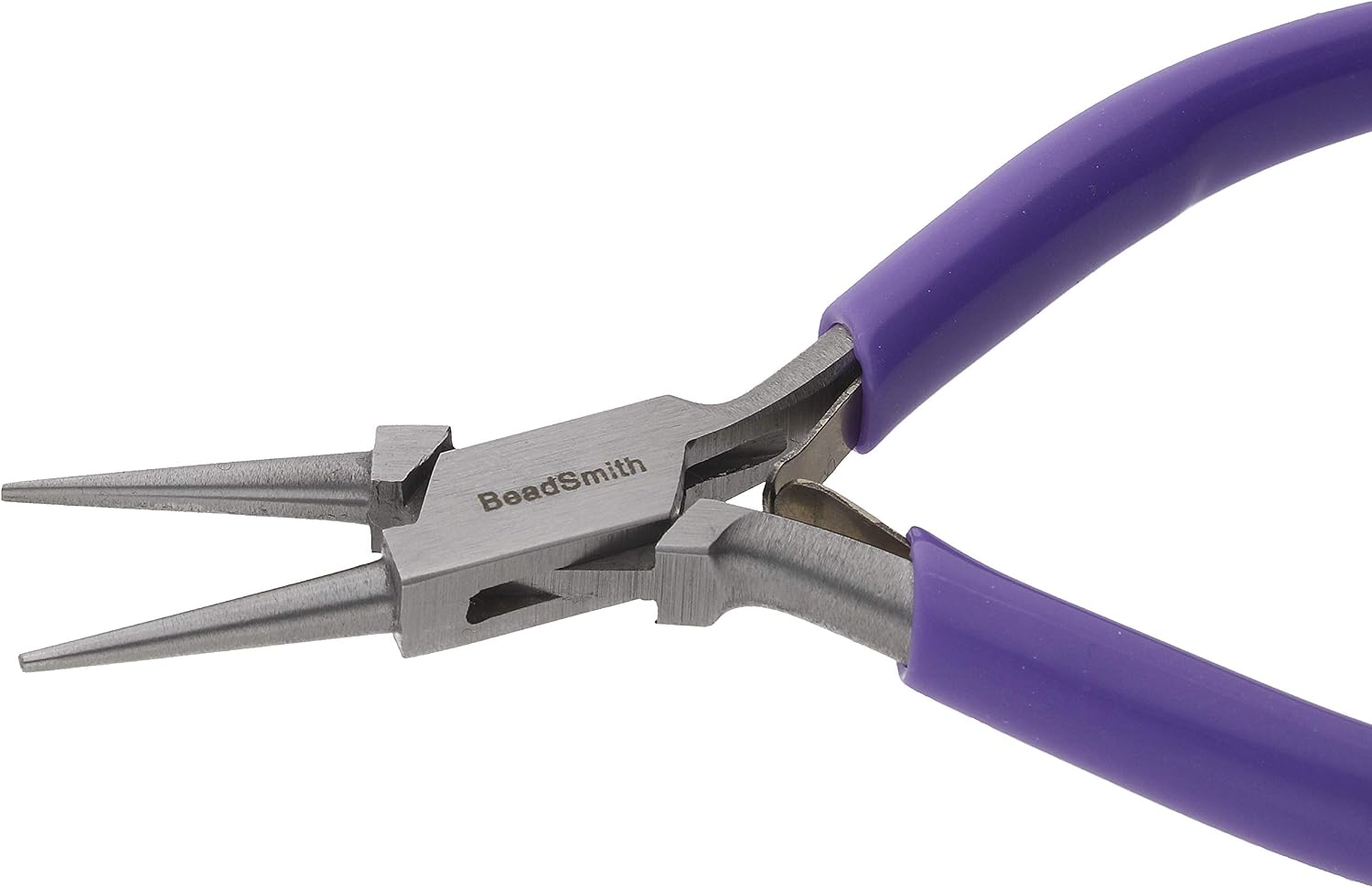 The Beadsmith Round Nose Pliers – Fine Tips – 4.5 inches (114mm) – PVC Grip Handle with Double Leaf Springs – Jewelry Making Tool for Creating Bracelets, Earrings and Necklaces