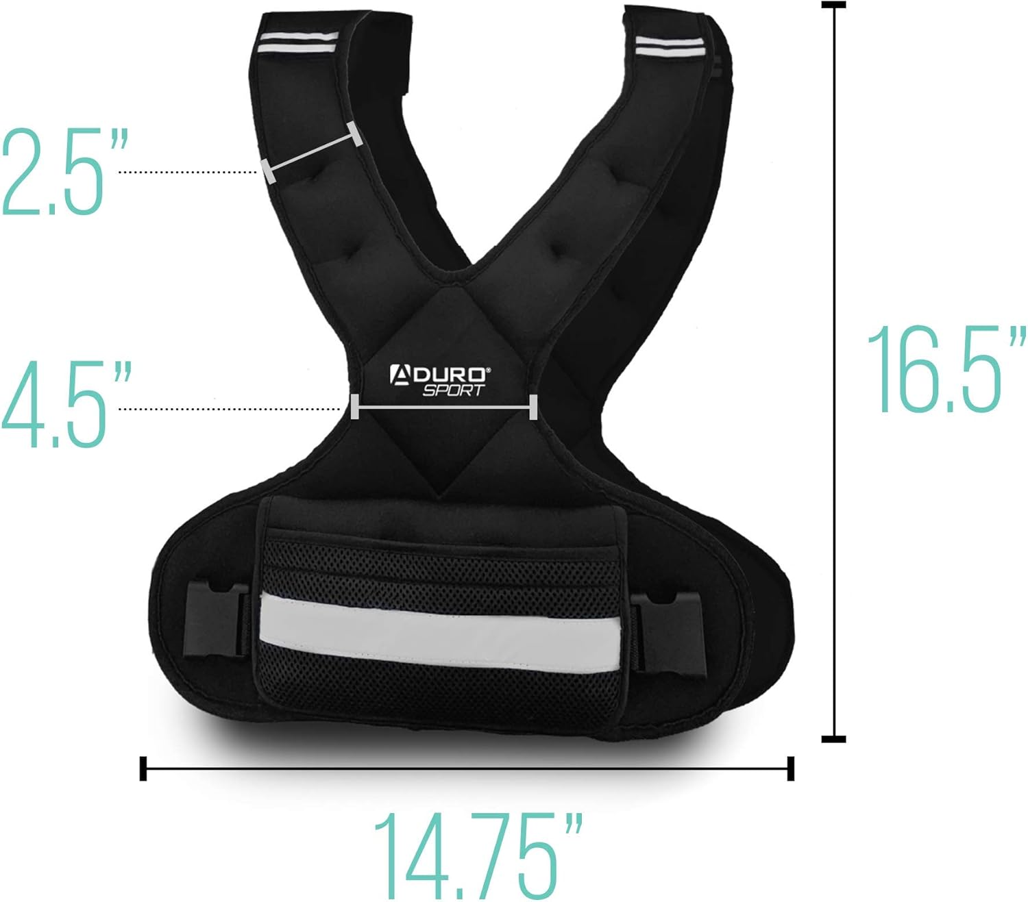 Aduro Sport Adjustable Weighted Vest Workout Equipment, 11lbs-20lbs Body Weight Vest for Men, Women, Kids : Sports & Outdoors