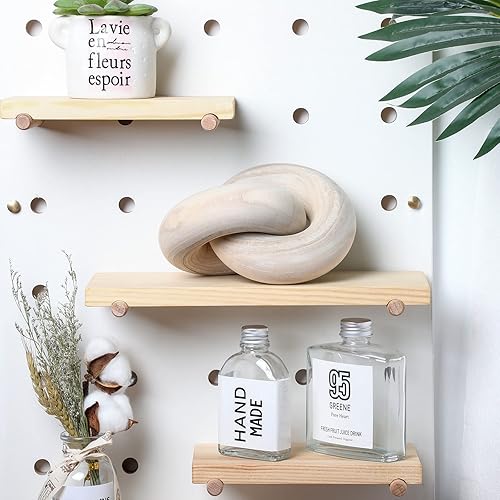 Miniatura 5 de Decoración de eslabones de cadena de madera de 2 eslabones para mesa de café, decoración de nudo de madera, tallada a mano, moderno, adorno de