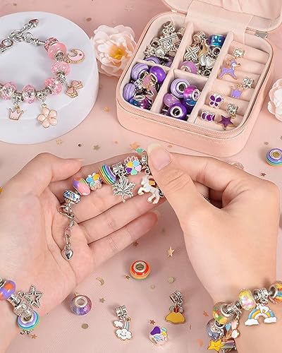 Miniatura 4 de Kit de fabricación de pulseras con dijes para niñas, kit de fabricación de joyas, kit de fabricación de pulseras para adolescentes, kit de horneado