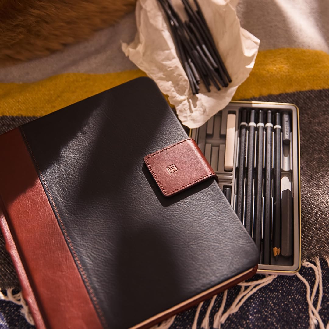 Amazon.co.jp: Leatherpressの高級レザースケッチブック、ハードカバー