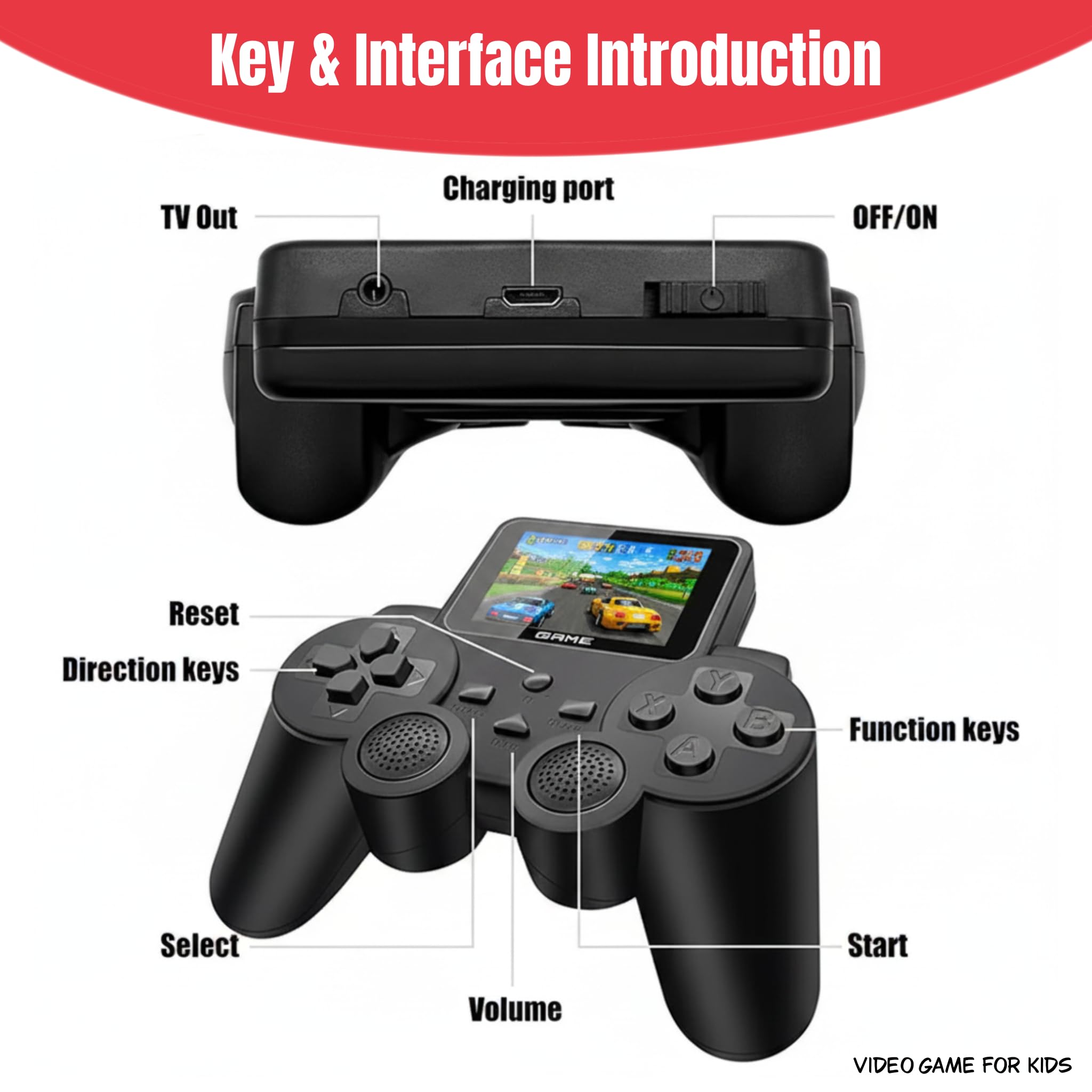 SNAPTRON Retro Handheld Gaming Console - 520 Games -2