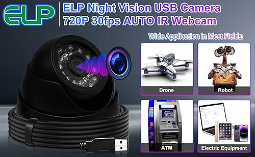 Miniatura 8 de Cámara Web USB estilo domo, cámaras web Adroid USB con FHD 1080P, 1MP, 1.3MP, 2MP, pequeña cámara USB Mac Linux, cámara estilo domo UVC de alta