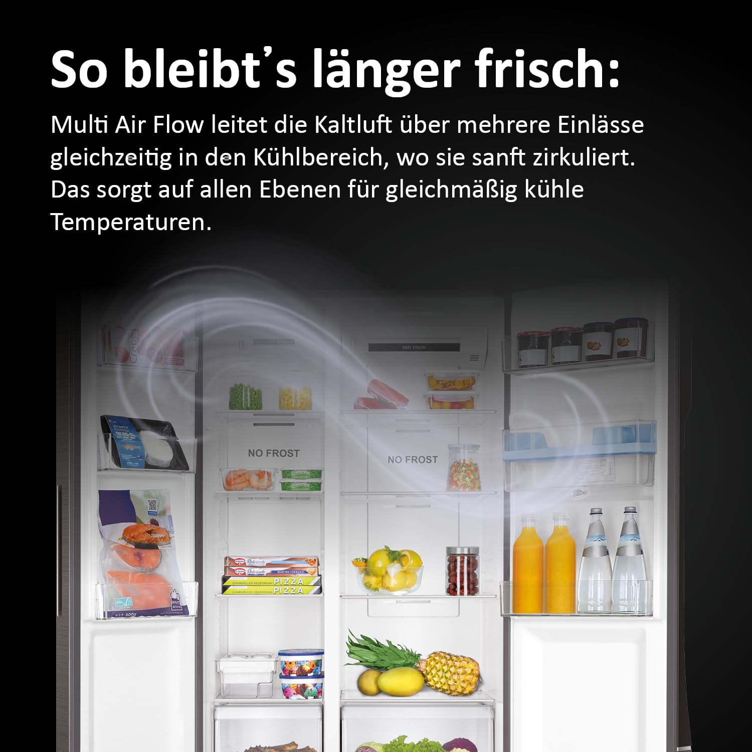 Haier Side-by-Side Kühl Gefrierkombination HSR3918EWPG, freistehend, No Frost I 177,5 x 90,8 x 65,9cm I Side by Side Kühlschrank mit Wassertank, ohne Wasseranschluss I Kühlschrank Side by Side, 521 L | Freistehend, No Frost, 177,5 x 90,8 x 65,9cm, Side by