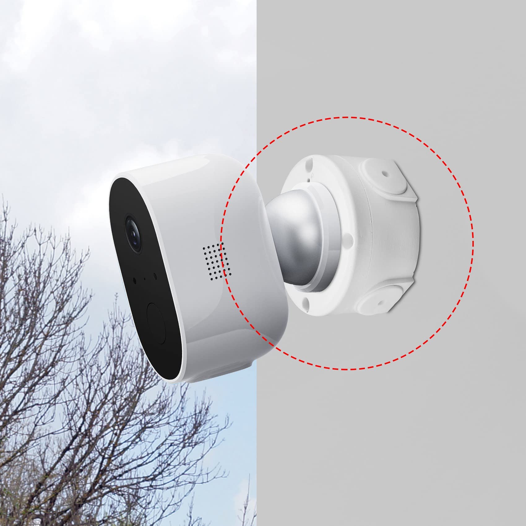 Supporto universale per telecamera di sorveglianza, esterno uso impermeabile parete soffitto cavo presa scatole