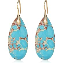 Natural Stone Earrings Waterdrop Stone Dangle Earrings for Women