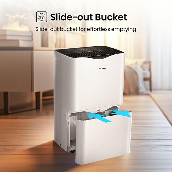 Mora Mora by Hisense 50 Pint Dehumidifier, for Space upto 4,500 Sq. Ft at Home, in Basements and Large Rooms, Energy Star, Quiet Operation,Filter Indicator with Washable Filter,