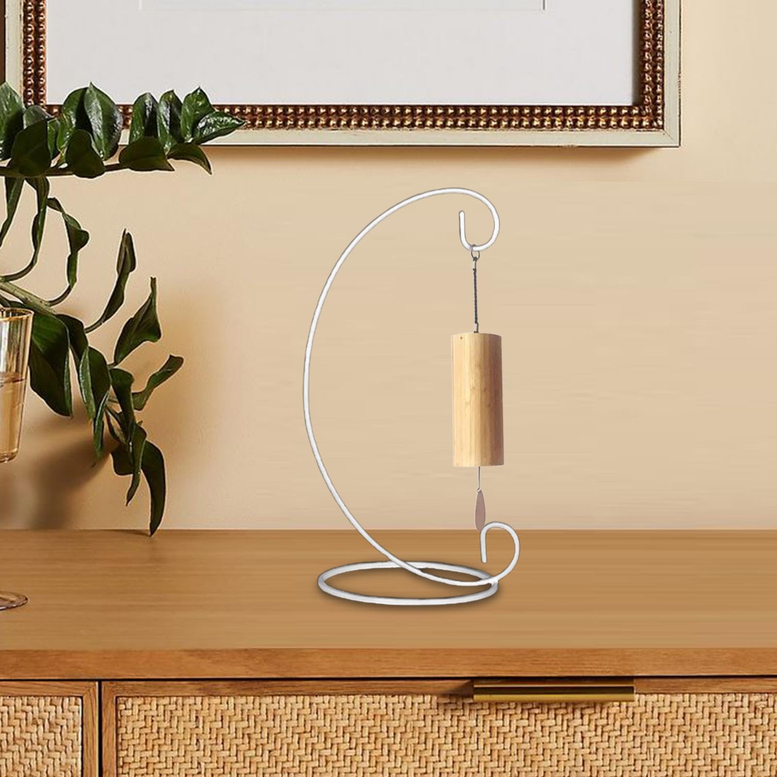 Qianly Supporto per Campane a con Base Solida per Decorazioni da Interno Ed Esterno Adatto per Matrimoni Feste E Regali, Bianco 33cm