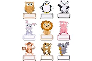 Sabary 90 Pcs Animal Name Tags Self Adhesive Sticker Water Bottle Labels...
