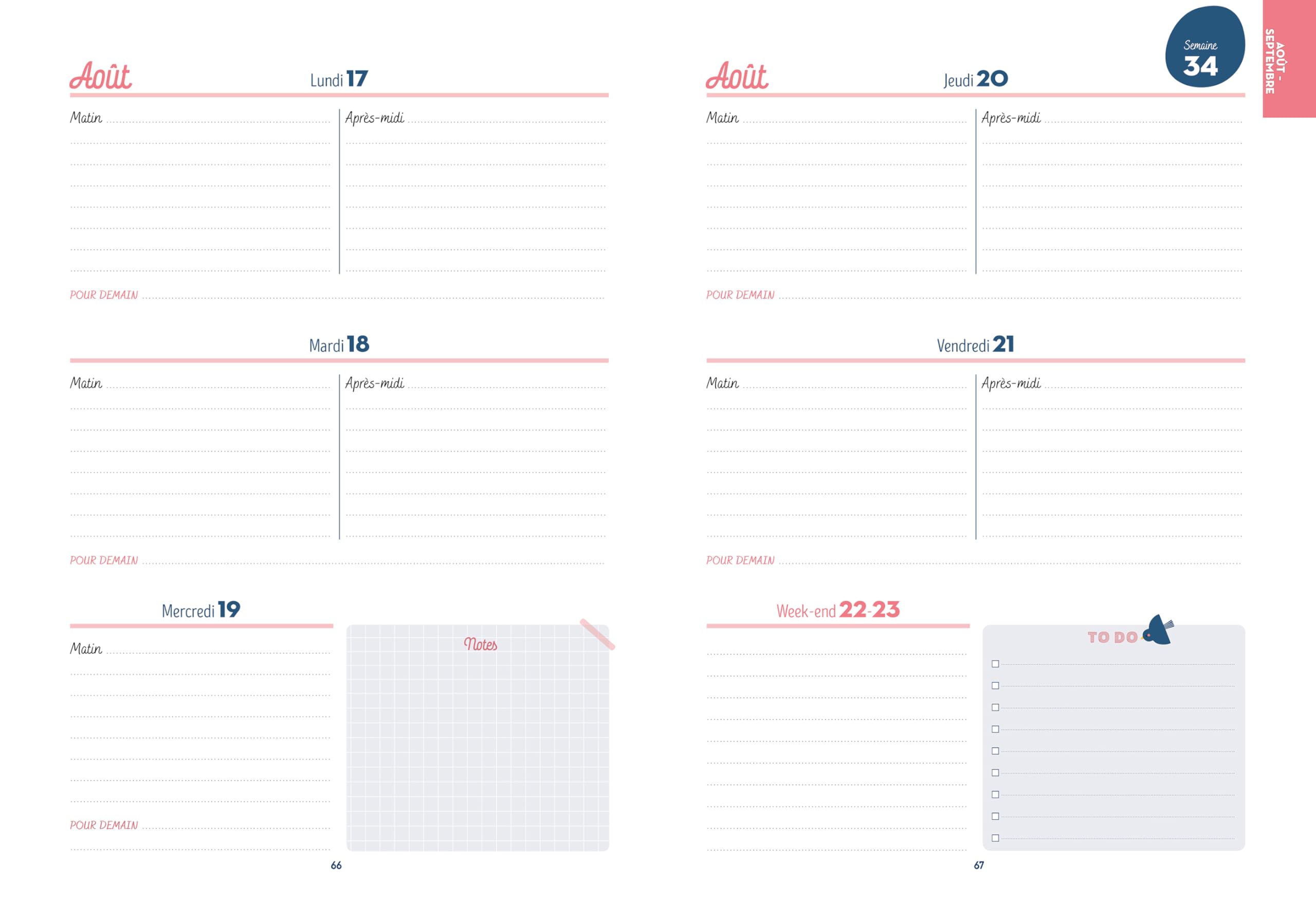 Mon planner journal de prof d'école Elémentaire - Edition 2026-2027