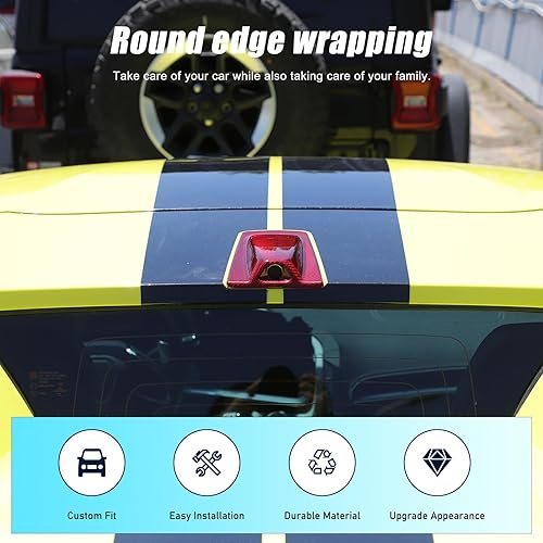 Miniatura 3 de Cubierta de cámara de respaldo para techo compatible con C8 Corvette Convertible Z06 Z51 2020-2023 fibra de carbono real, 1 unidad, protección de