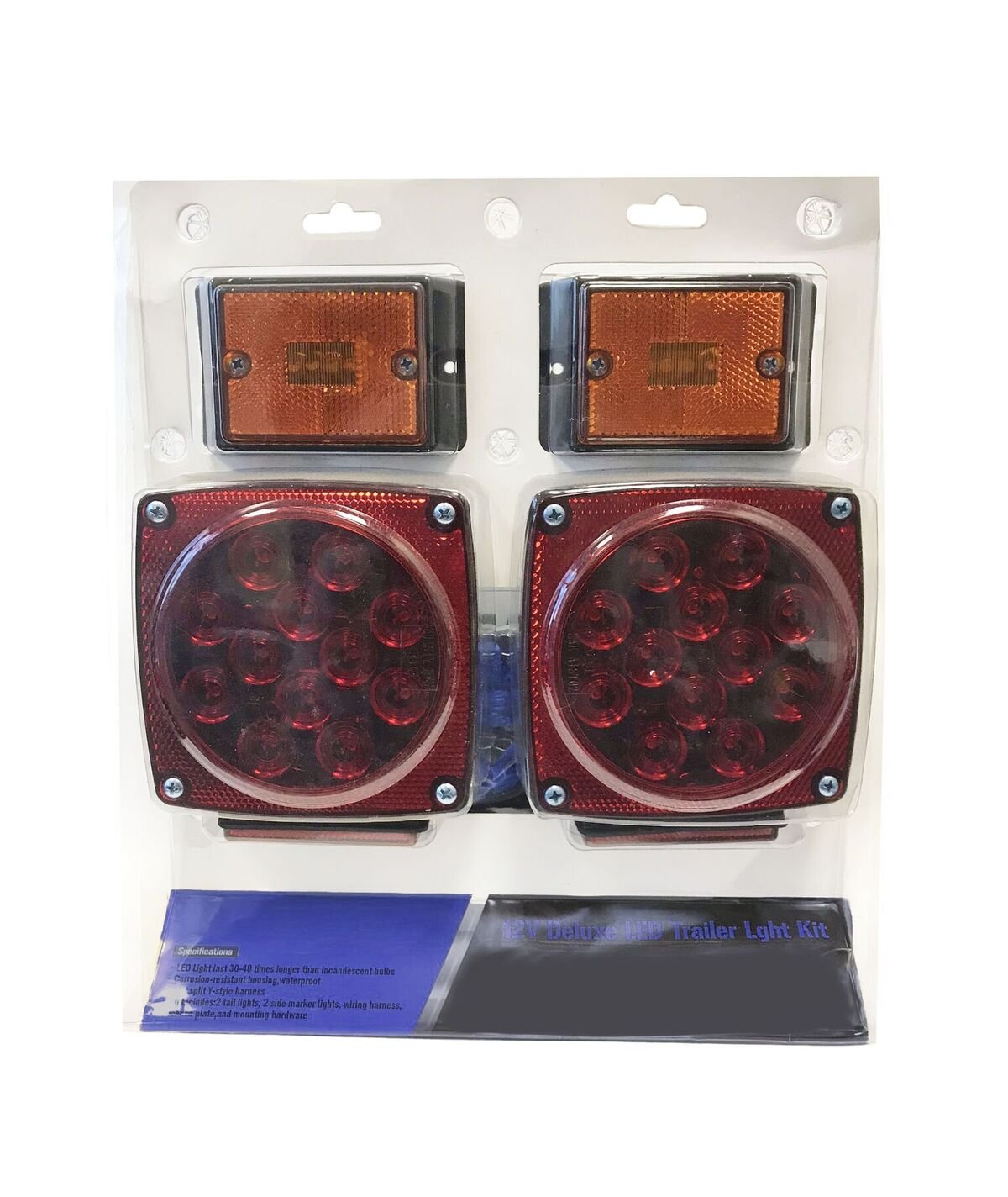 EZ Travel Collection Submersible 12 Volt LED Trailer Light Complete Kit