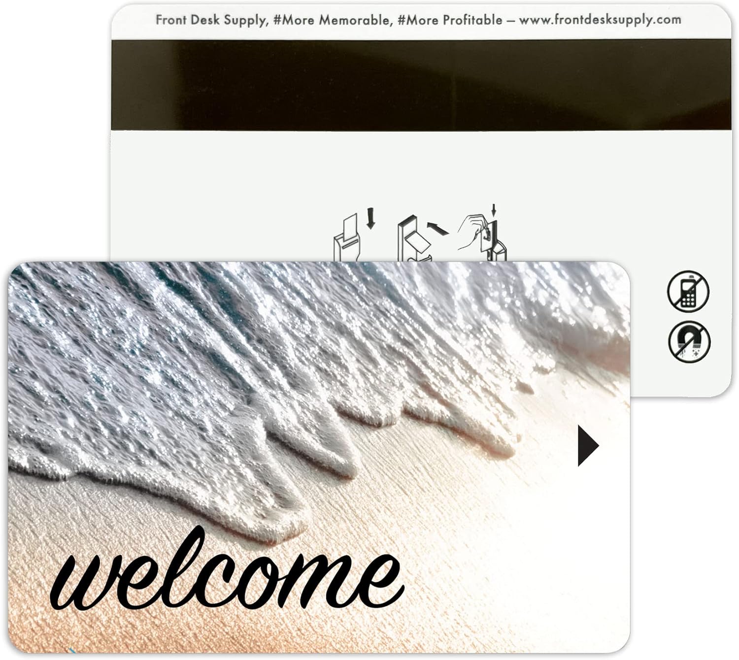 Magnetic Stripe Key Cards for Hotel and Motel Welcome Room Key Relaxing Beach Design (Set of 500)