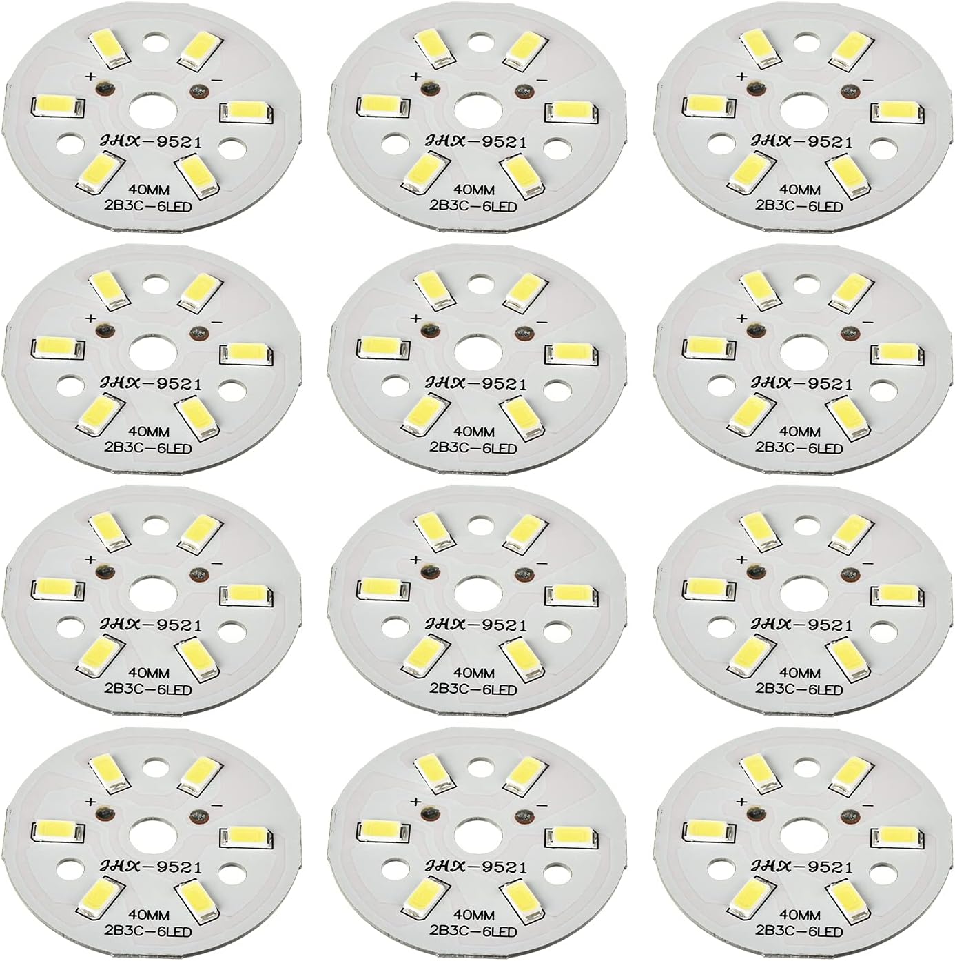 Fielect 3W LED Chip Bulb Super Bright High Power or Floodlight 5730 300mA for Replacement LED Downlights, Track Lights 15pcs