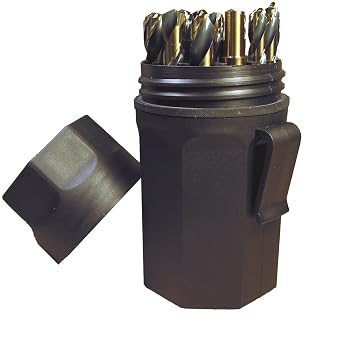 Noreseman 92150-29 Piece Reduced Shank Black & Gold 135 Degree Split Point Jobber Length Drill Bit Set - Sizes 1/16 Thru 1/2